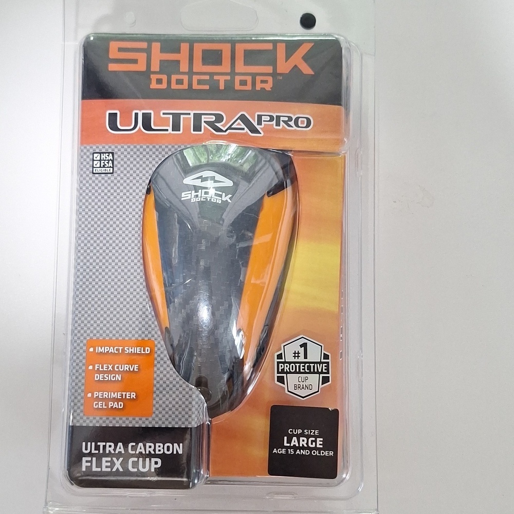 Shock Doctor Ultra Carbon Flex Cup Black and Orange